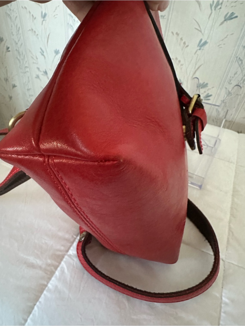 Patricia Nash Red Leather Backpack - Picture 11 of 14